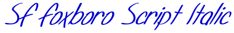 SF Foxboro Script Italic 字体